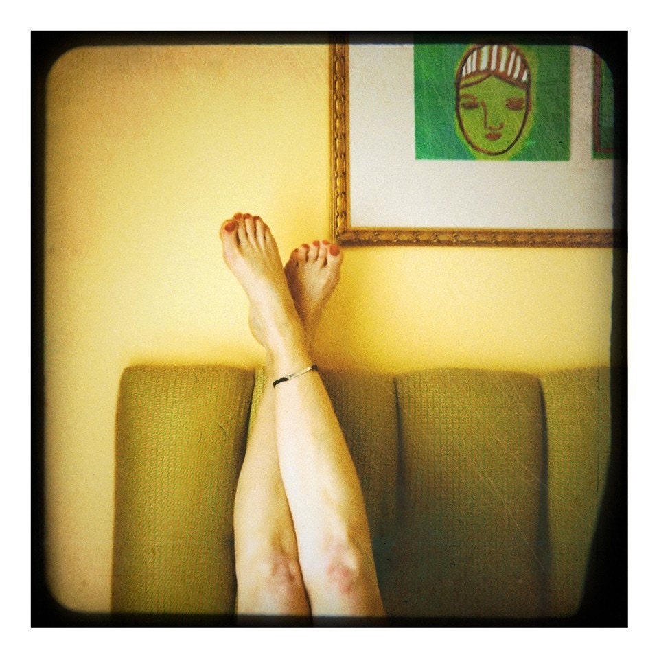 body photography - fine art nude photography - woman legs, feet, upside down head