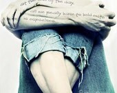 fine art body photography, conceptual fine art photograph by Kelly Angard - female woman arms legs, writing