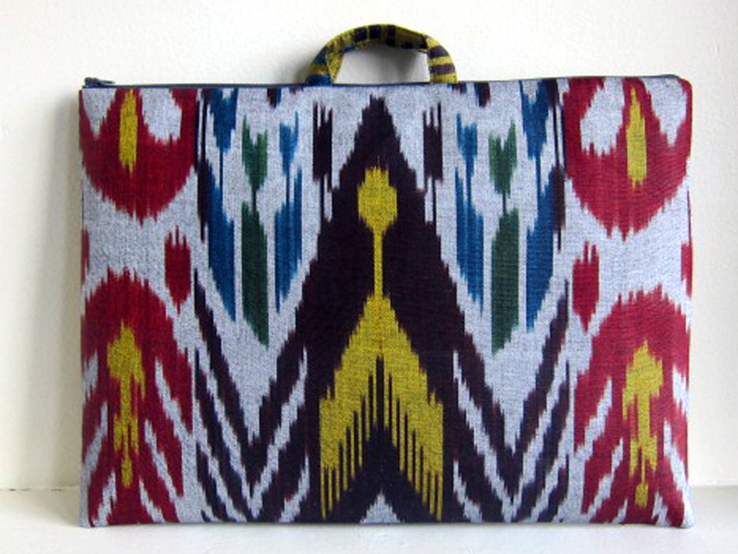 SALE - Laptop Bag Ikat Print  fits a 13 inch MacBook Pro