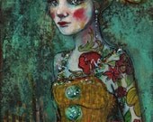 Postcard -Circus Performer by Maria Pace-Wynters
