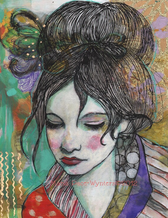 Purple And Gold -  - Fine Art Reproduction On Wood by Maria Pace-Wynters