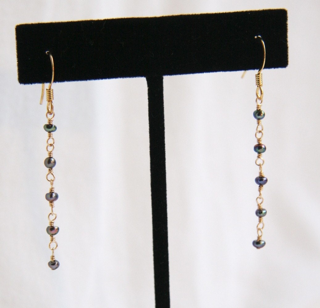 Seed Pearl Linked Earrings