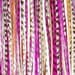 Extra Long Hair Feathers Pink 6 Feather Hair Extension LONG - Salon Grade Whiting Feathers : FREE micro link clamp