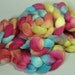 SALE Blue Face Leicester Top for Spinning Bright Vibrant Blue Fuchsia Yellow Spumoni Multi Color