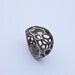 2-layer twist ring - stainless steel ring, 3d-printed, intricate cellular organic modern jewelry by Nervous System