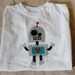 Robot Applique Onesie or shirt Custom Size and Colors