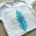 Feather Applique Onesie OR Shirt Custom Size and Colors