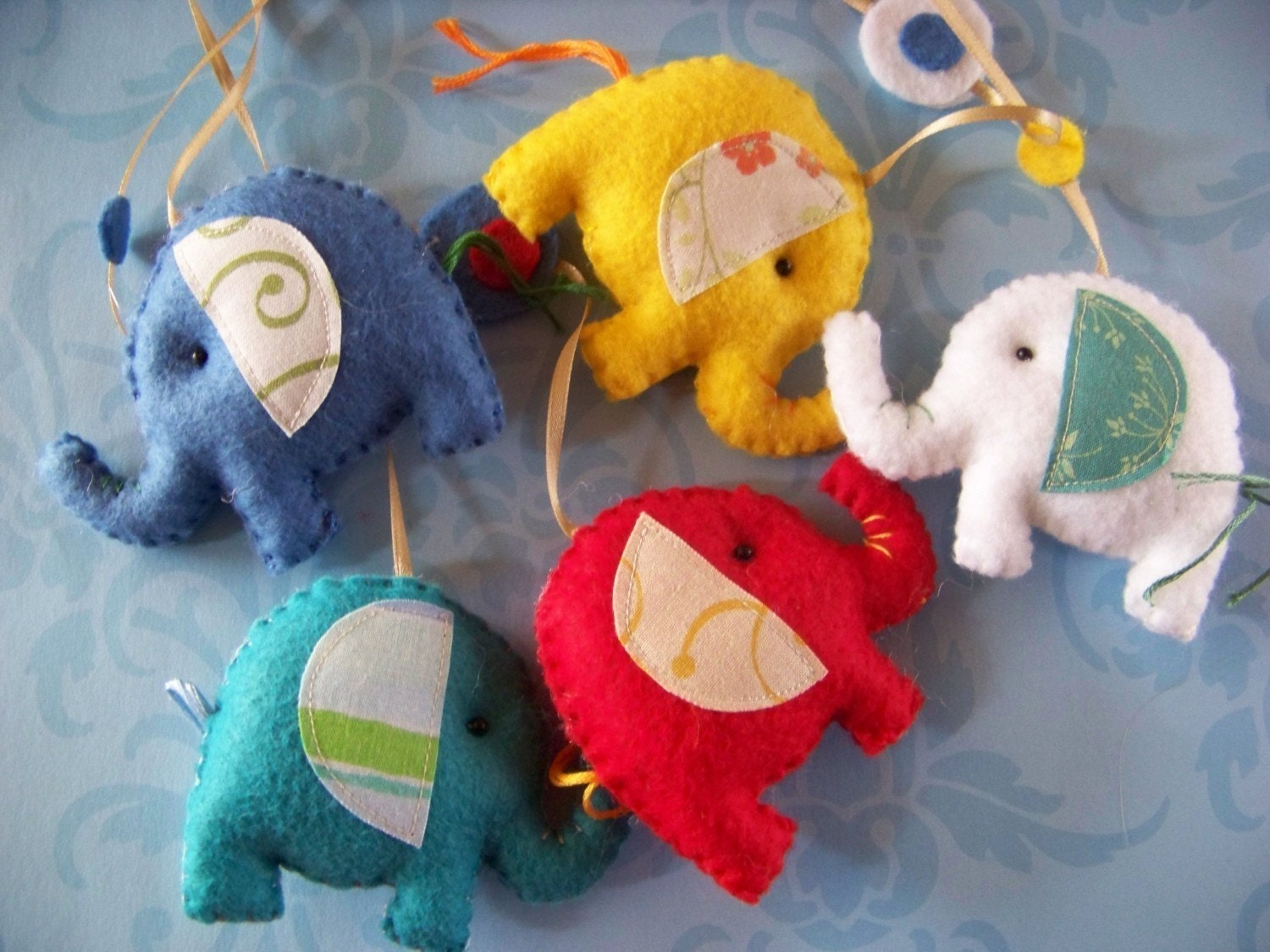 Elephants Parade, (choose your colors) Original baby mobiles since 2009