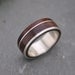 Un Lado Asi Wood Ring - wood and silver wedding band