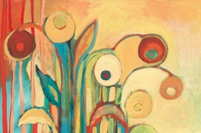 Poppy Garden 8 x 12 inch Bamboo Fine Art Print