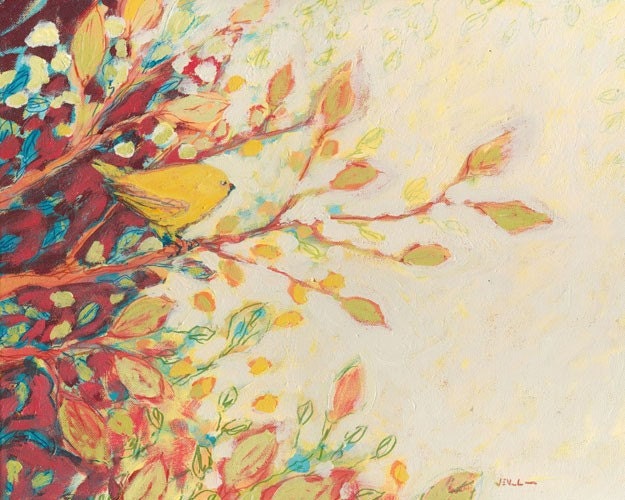 Whimsical Canary 8 x 10 inch Bamboo Fine Art Bird Print