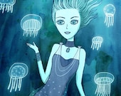 Jellyfish Girl print