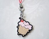 SALE - Cakeify Phone Charm - Happy Cupcake