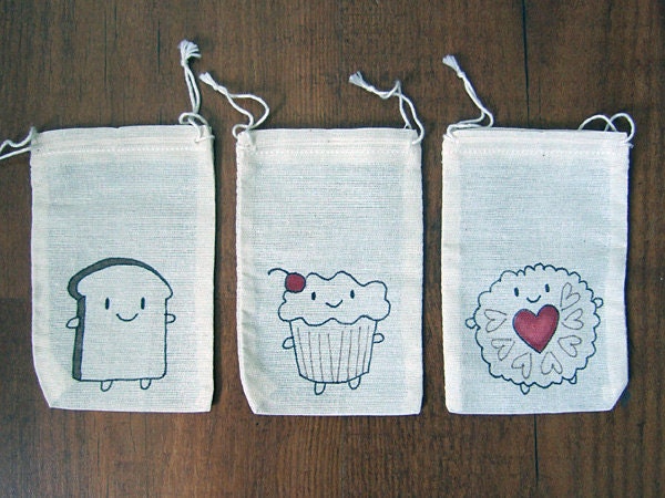 Cakeify and Friends - set of 3 kawaii mini bags