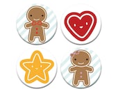 Cookie Cute - Kawaii Gingerbread Badge Set
