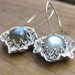 Blue Bell Flowers - labradorite and silver