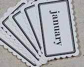 SALE Small Rectangular Month Tags