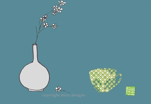 serenity in blue (original giclee art print)