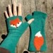 Fingerless Fox Gloves, soft, washable fleece (Last pair of this color combo)