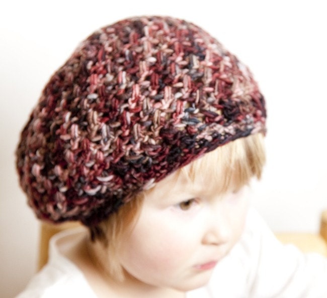 Slouchy Crochet Beret for Kids
