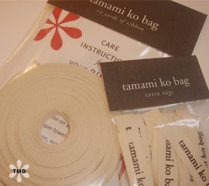 Half inch Silkscreen Ribbon and Tags for your Products