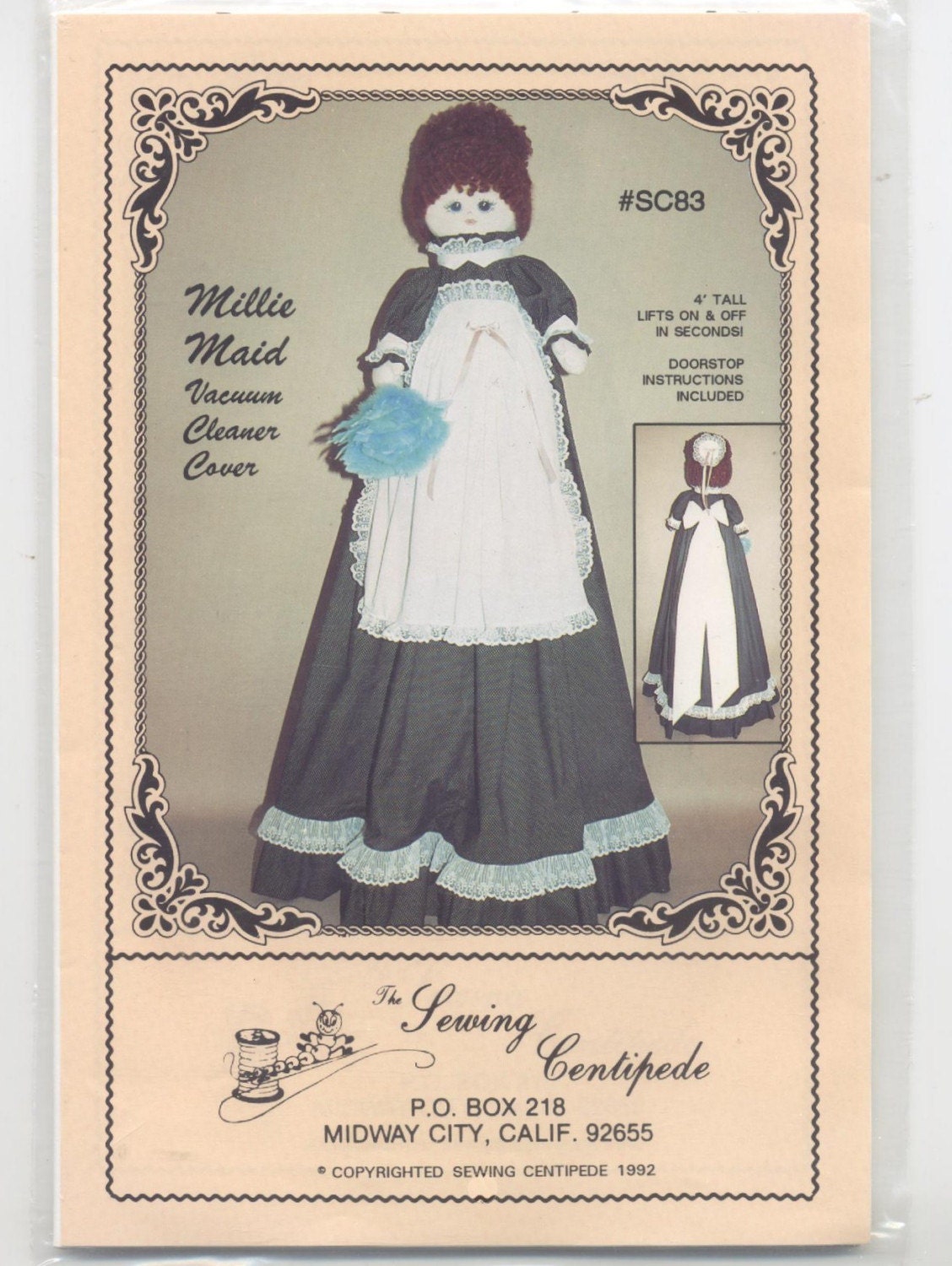 Maid Doll Vacuum Cleaner Cover Pattern The Sewing by BusyBasket