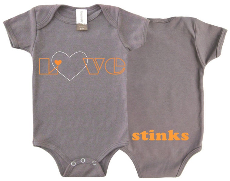 Love Stinks Organic Baby Onesie funny