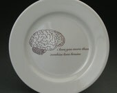 zombies love brains dinner plate 