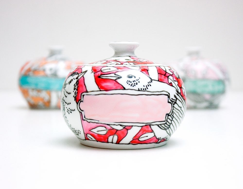 Keepsake box - Red birds