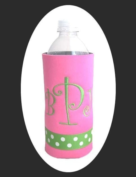 Custom Personalized Water Bottle Koozie by lilylaneembroidery