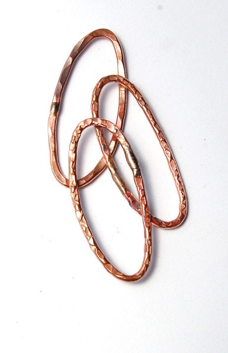 Oval Rings / Handmade Copper Rings / made to order