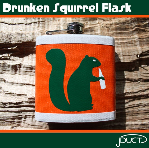 Drunken Squirrel Flask - by jDUCT