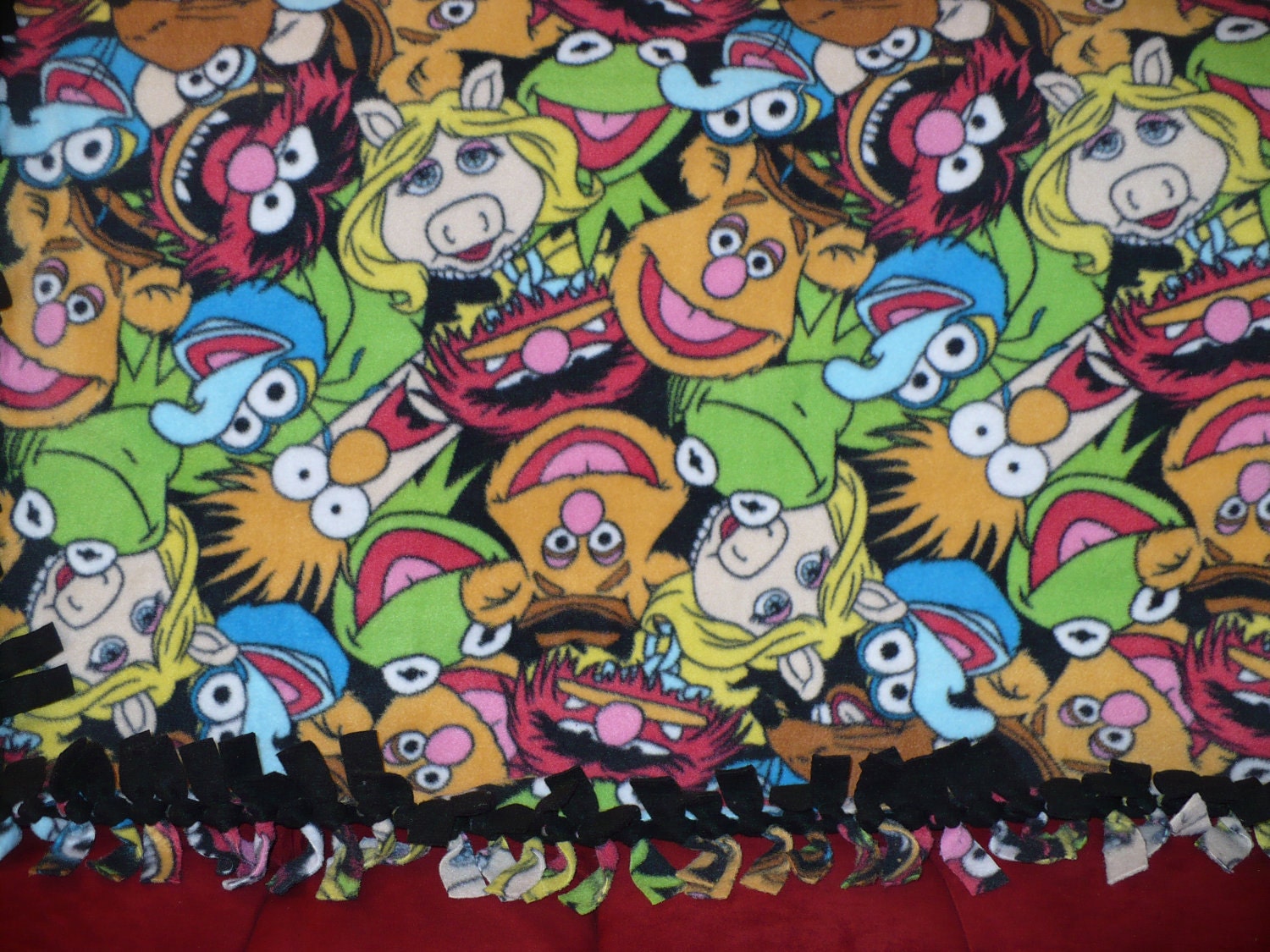 Muppets fleece LARGE tie blanket - PERSONALIZE for 5 dollars more