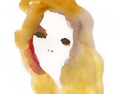 Golden Beauty Art Print - print of original watercolor
