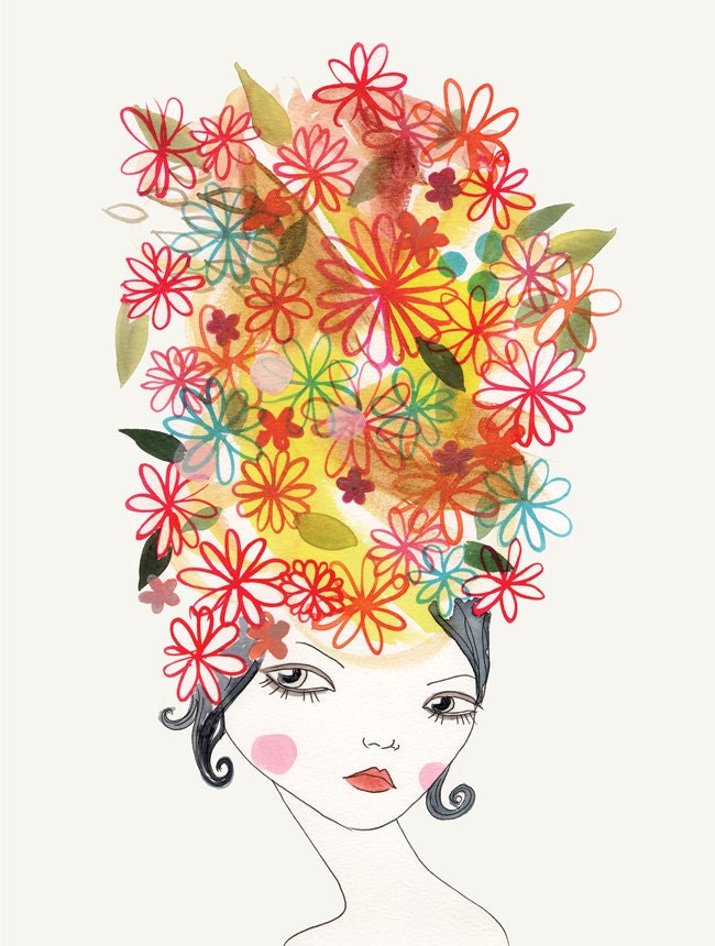 Charisse - print of original watercolor