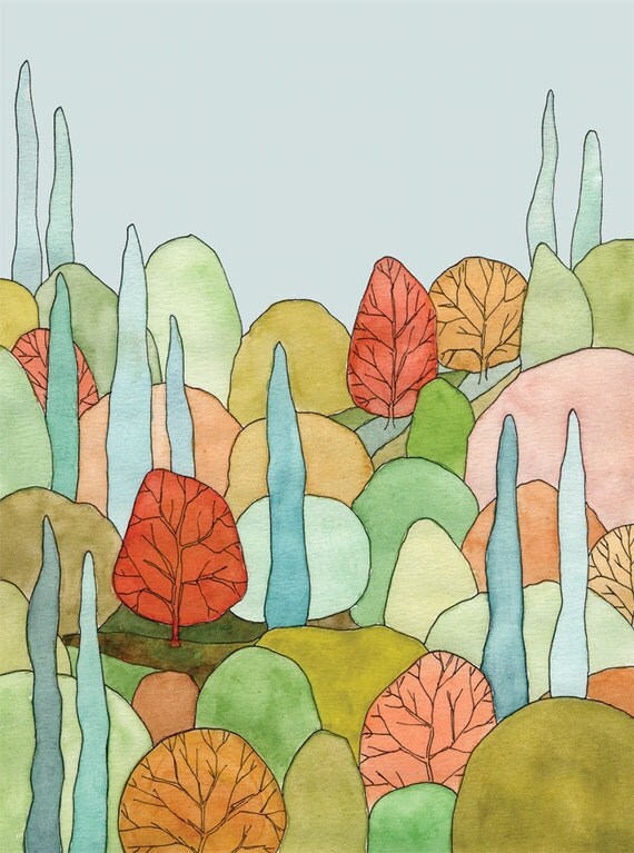 Lovely Landscape Art Print - Large - 11 x 14