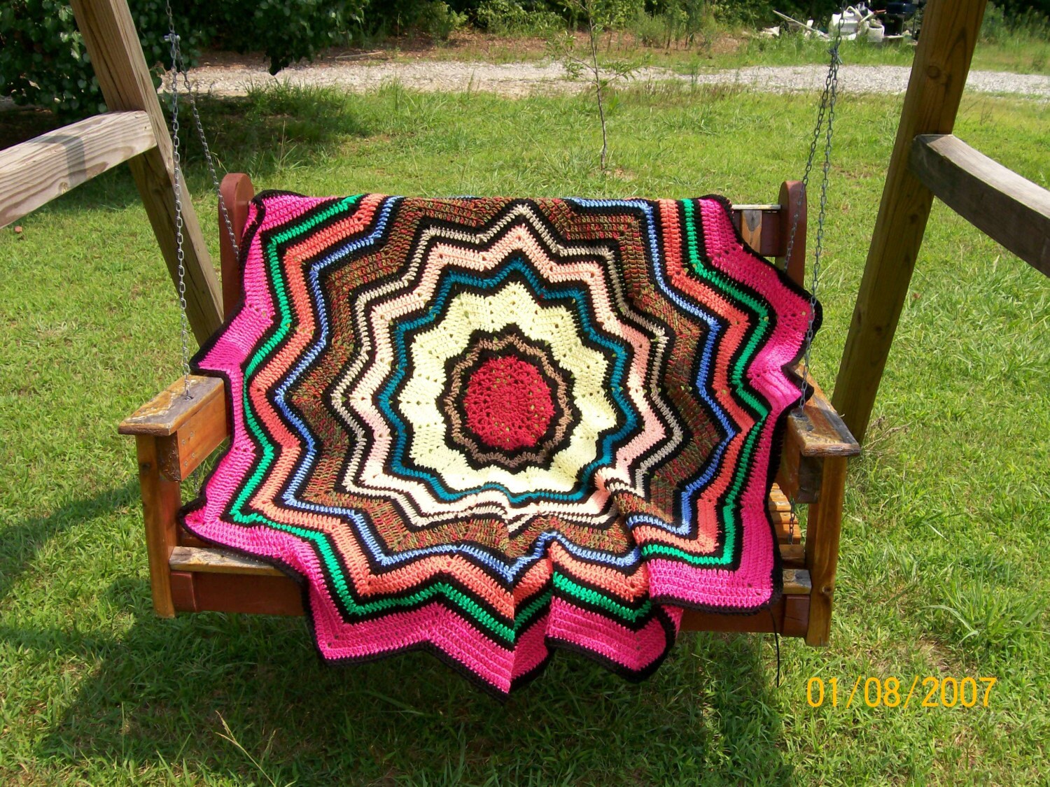 AngelCrafts - Spiderman Round Ripple Afghan