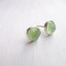 Green Chalcedony Earrings - Lime Sterling Posts