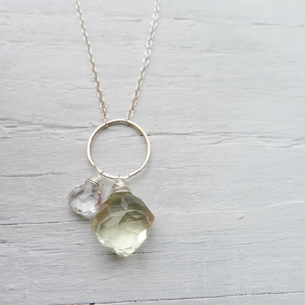 Lemon Drop Necklace - Geometric Charm Necklace