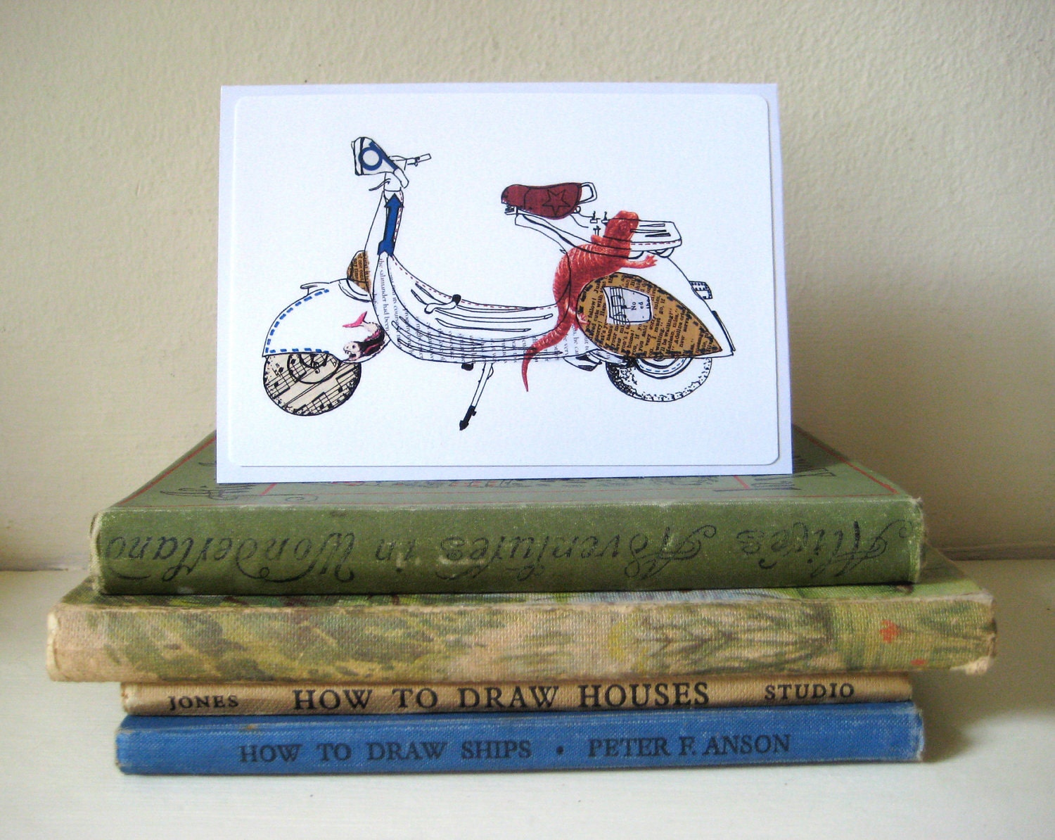 Greetings Card (blank) - Vespa Scooter