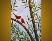 Bamboo Chorus - 18 x 24, acrylic on canvas, gallery wrapped and ready to hang, ORIGINAL...Hand painted