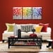 Large Flowers Abstract Painting Modern Floral Garden .. red yellow blue green ...24 x 54 ... Fantasia, Amy Giacomelli