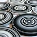 Original Large Abstract Painting Modern Contemporary Wall Sculpture .. grey white black ...9 pc. ... Positivity