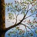 Amy Giacomelli Paintings Original Large Huge Modern Contemporary Landscape Trees ... 36 x 36 ... Autumns Kiss
