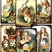 Framed 1890s Alice in Wonderland in 2.5x3.5 inches -- piddix digital collage sheet no. 778