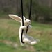Tiny Rabbit Necklace - needle felted