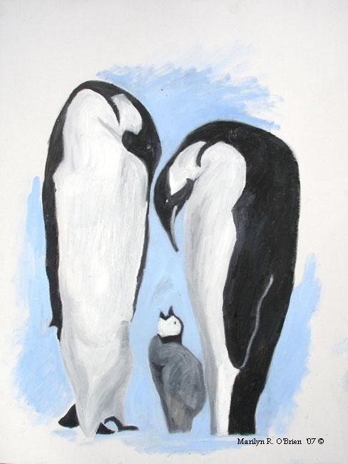 2 Penguin Greeting Cards with Envelopes Included (5x3)
