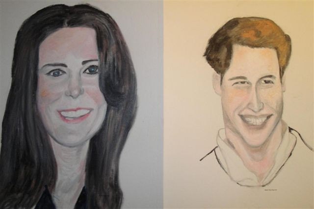 1  Prince william and Kate Middlelton Greeting Card with Envelope Included (5x3) ARTIST EXPOSED