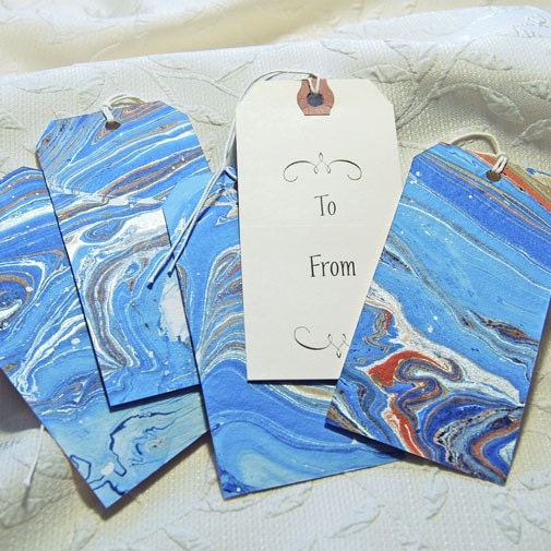 Marbled Letterpress Gift Tags