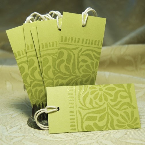 Lime Floral Gift Tags